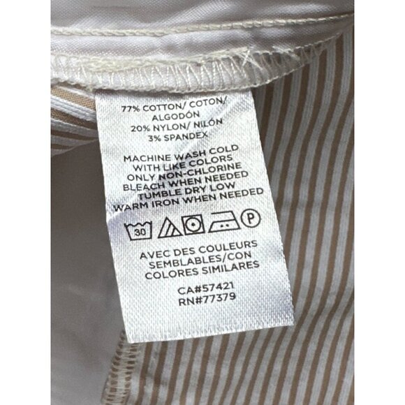 Seersucker Striped Ann Taylor Crop Mid-Rise Slim leg - Picture 12 of 12